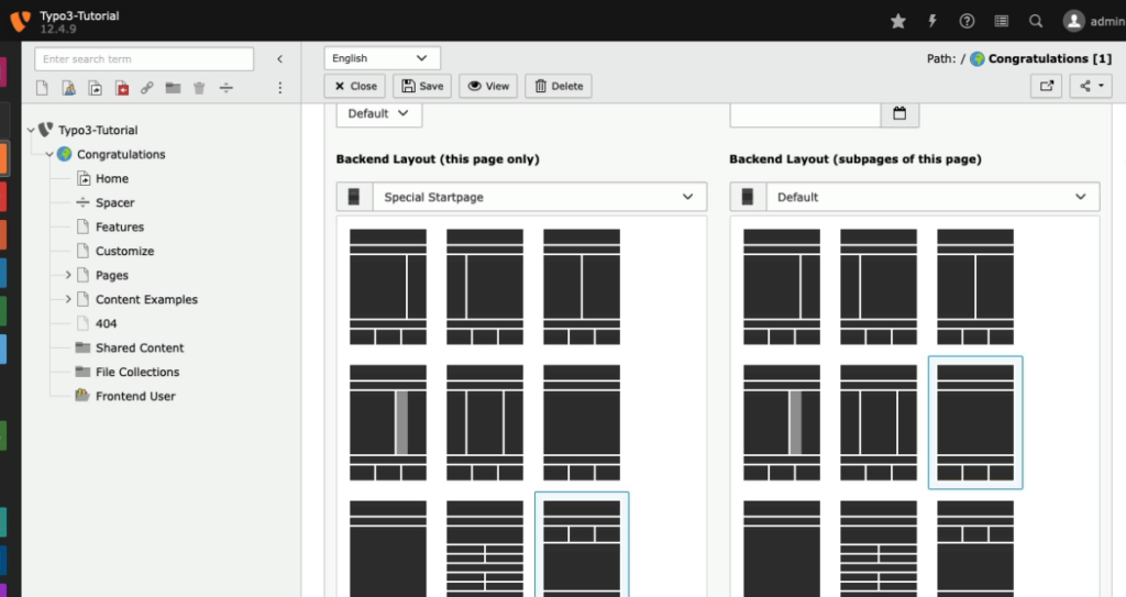 TYPO3-Tutorial: Die zentralen Konzepte des Seitenbaums und der Backendlayouts