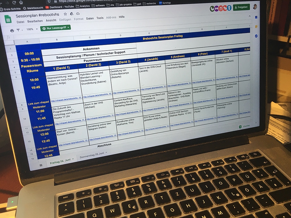 Bild des Sessionplans Barcamp #vhsreboot