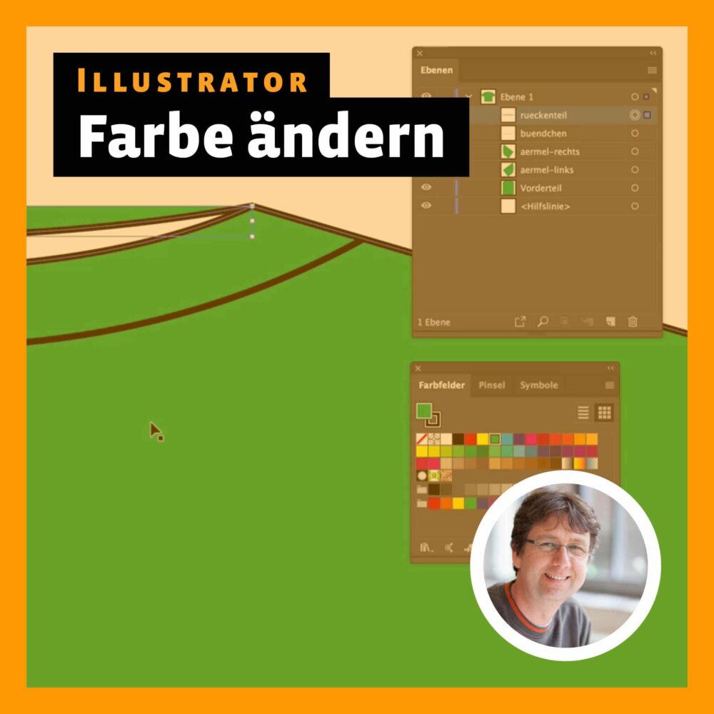 Beitragsbild zu Videotutorial »Illustrator: Farbe ändern«