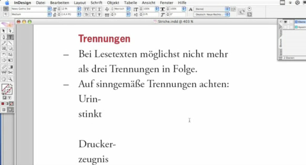 InDesign Tutorial: Detailtypografie