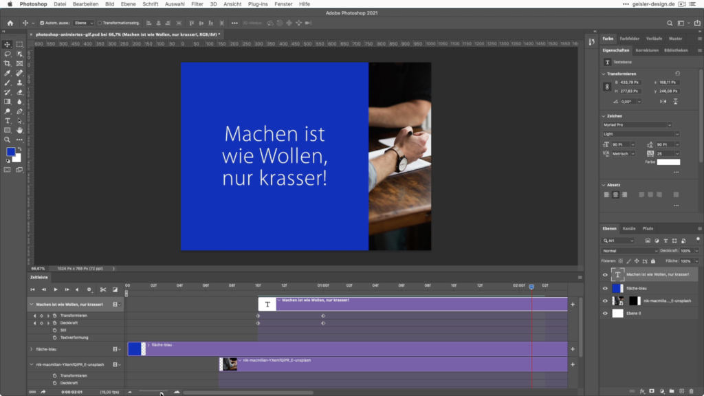 Photoshop-Videotutorial: Animiertes GIF